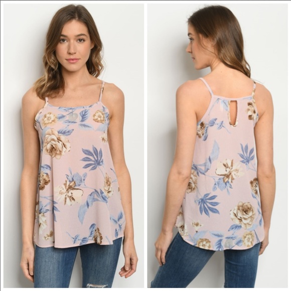 Boutique Tops - Aloha Pink Top with Flowers
